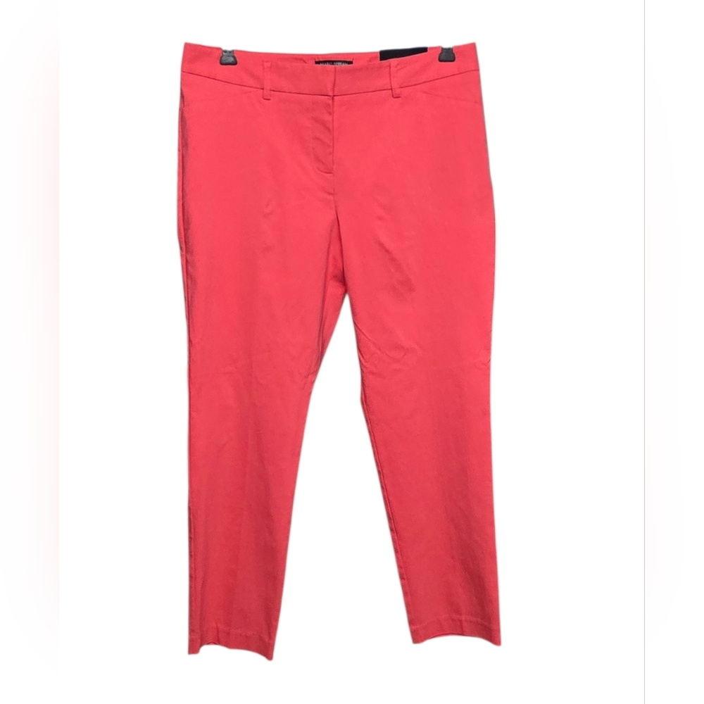 Mario Serrani NEW Comfort Stretch Slim Fit Trouser Pants Sz 10 Coral 34" Waist